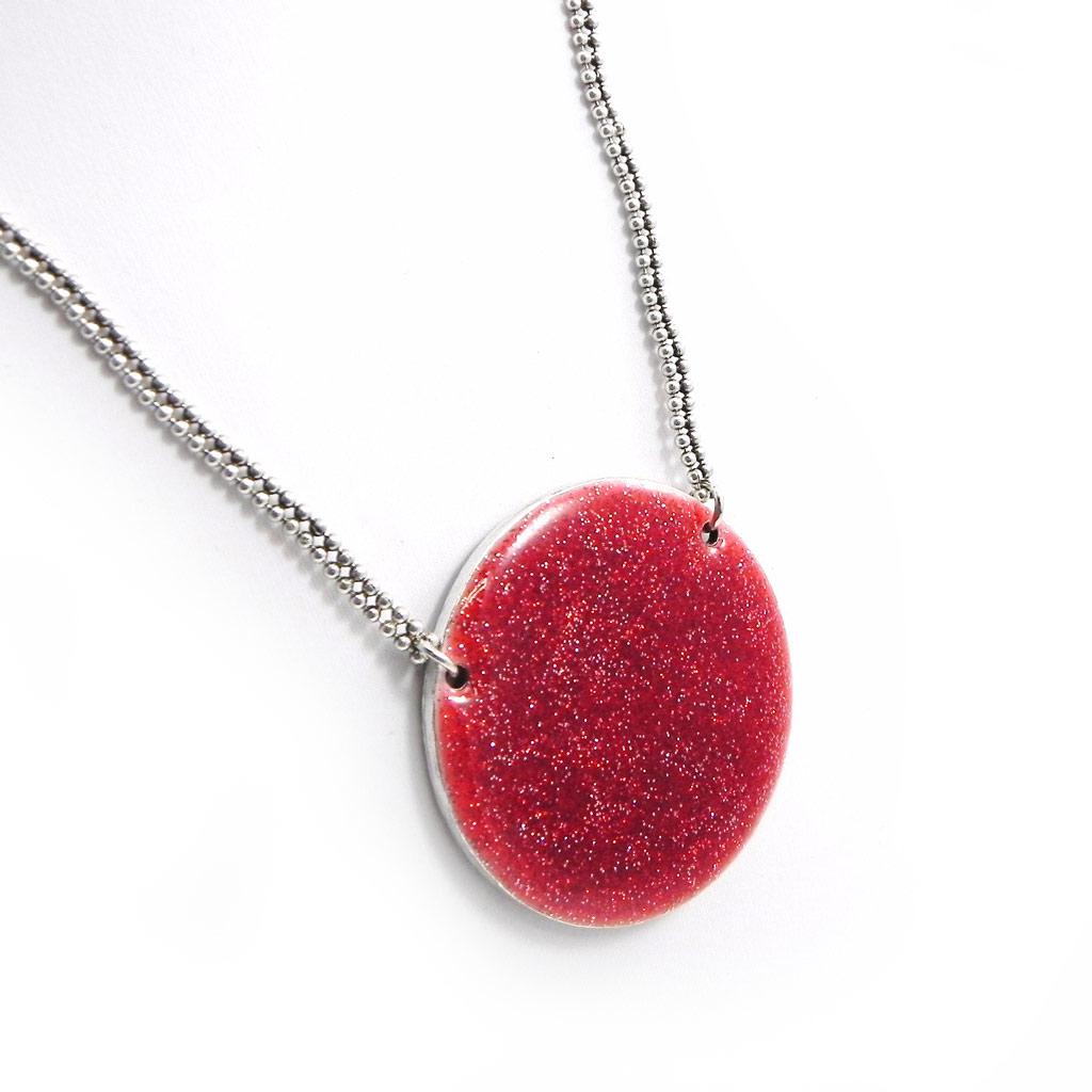 NOA [G8322] - Collier Créateur 'Sissi' rouge