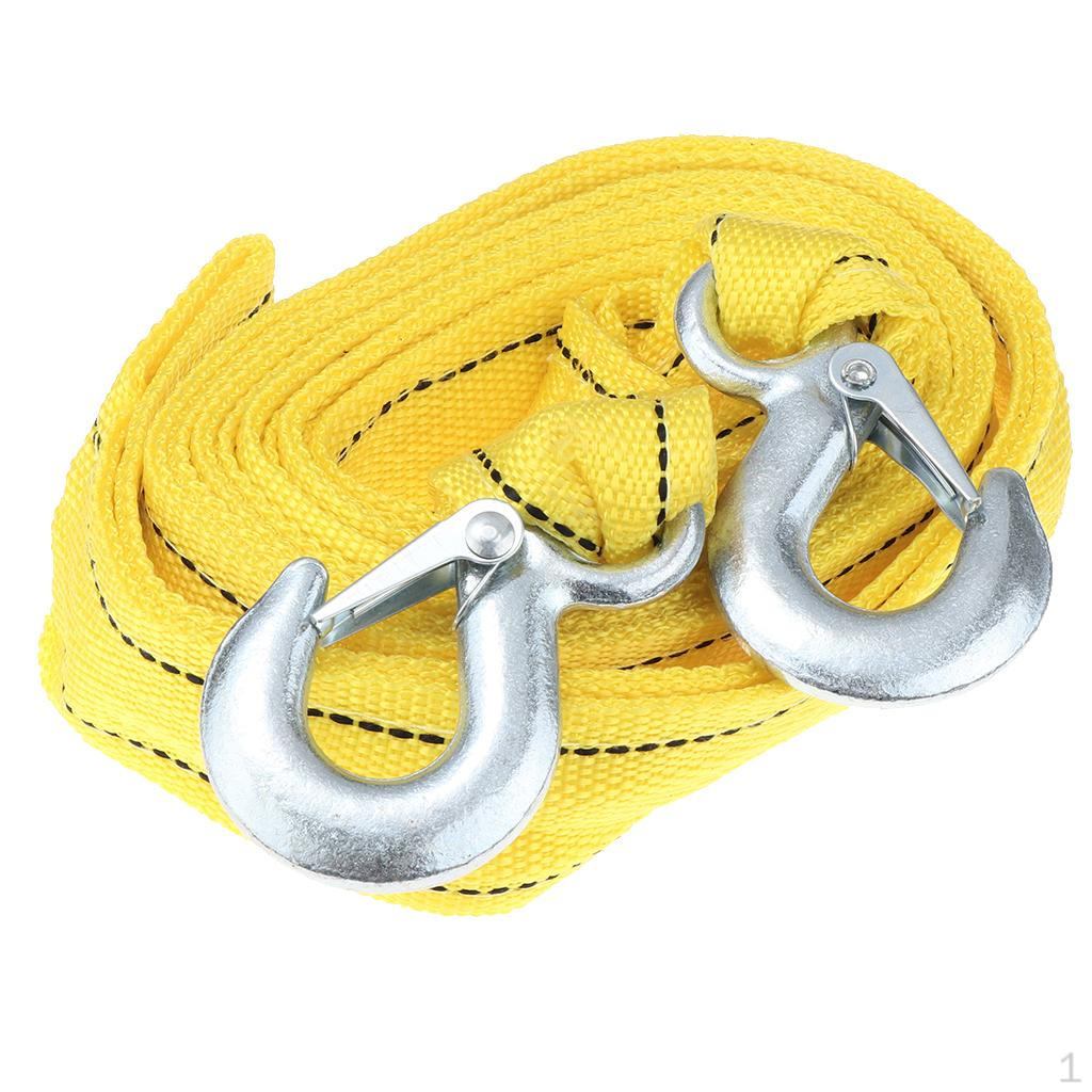 

4m 5 Tons Strong Tow Rope Pull Strap Double Layer Nylon Trailer Belt
