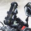 Motorcycle Phone Holder Vibration Damping System Universal Smartphone Clamp Quick Adjust Mount Shockproof For Bike