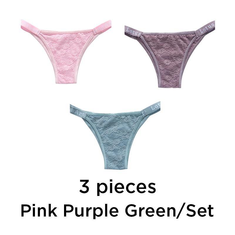 

YOUULAR, 3 шт./лот, женские бесшовные кружевные трусики, сексуальные хлопковые трусы, стринги, женские с низкой посадкой, ажурное интимное белье, нижнее белье XXL