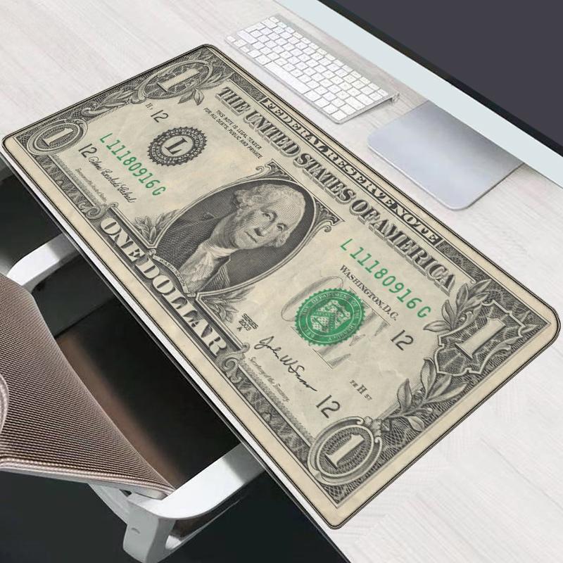 Gaming Laptop Dollar Druck Schreibtischunterlage Handgelenkauflage Maus PC Zubehör Tischunterlagen Schreibtischmatte Gamer Schrank Tastenkappen Mauspads