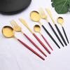 24Pcs Rainbow Cutlery Set 304 Stainless Steel Flatware Silverware Set Knife/Fork/Spoon/Teaspoon Tableware Set for Home