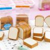 Korean Toast Slice Cartoon Eraser - Large, Clean, Cute Stationery Gift for Students