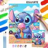 Digital Oil Painting Stitch Eating Ice Cream Art Handmade Diy Home Decorations