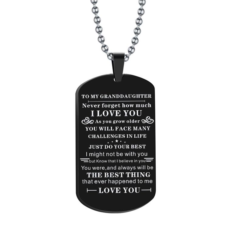 2023 New Fashion Jewelry Stainless Steel Military Tag Keychain Necklace Personalizable