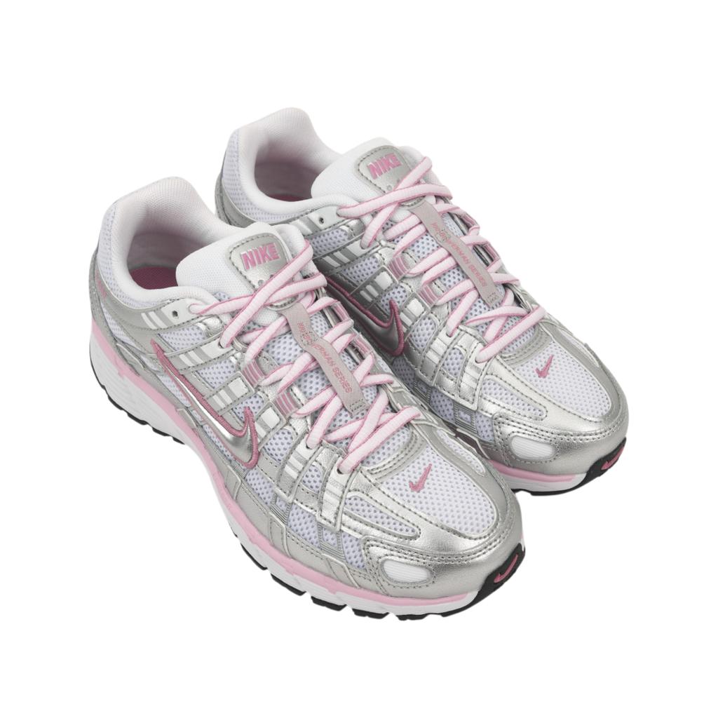 Nike P-6000 Weiß Elemental Pink Damen Sneaker Schwarz Metallic-Silber BV1021-108