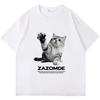 Fashionable Korean Style Versatile Cute Cat T Shirt Korean Minimalist Street Style Short Sleeve Casual Top Cat Lover Gift