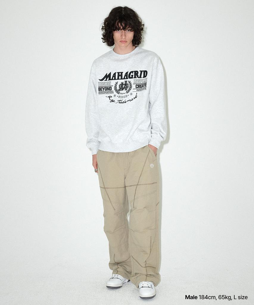 MAHAGRID [Fw Version]Cover Stitch Parachute Pant Beige(Mg2Efmpa10A)