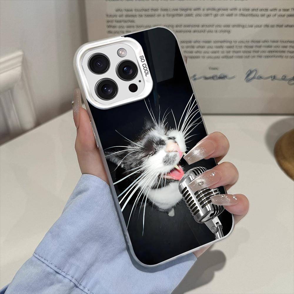 Phone Case For Iphone 17 Air 16 16e 17e 15 Plus 14 13 12 11 Pro Max Protective Funny Cute Cat Durable Fashion Anti-drop Cover