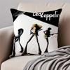 Rock British Rock Band Led Zeppelin Cushion Cover Pillowcase Antidustmite Invisible Zipper Short Plush Sofa Cushion