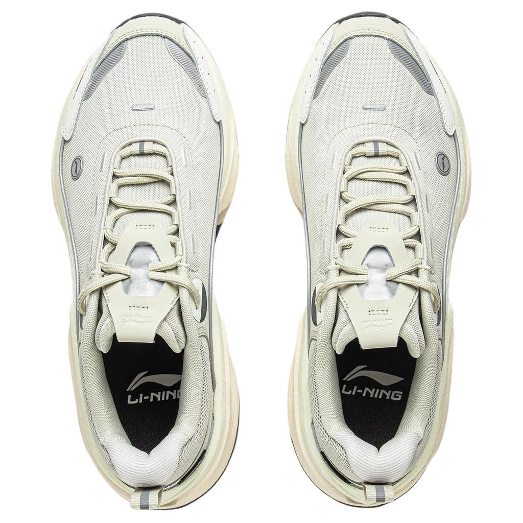 Li Ning Breathable Rebound Low top Running Shoes Men's Greige AZGV225-1