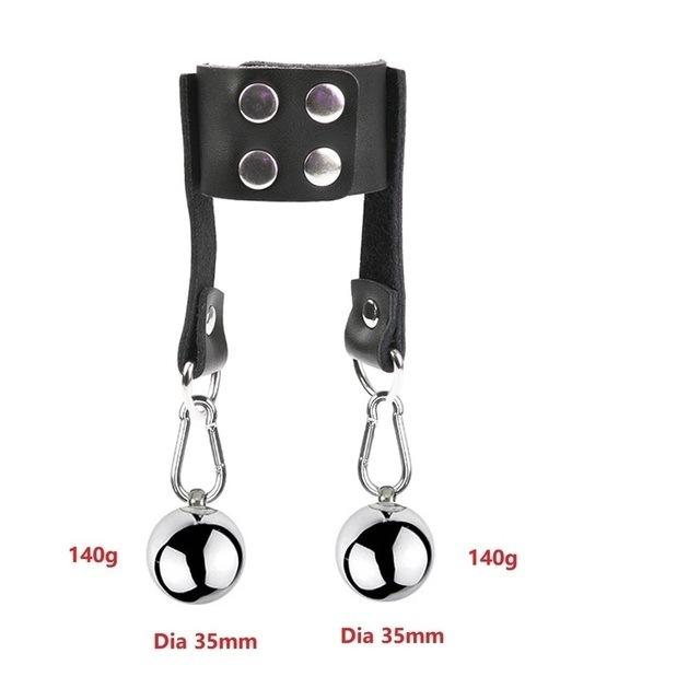 Stainless Steel Scrotum Binding Device JJ Exercise Delay Testicle Weight-Bearing Stretch Pendant Adult Sex Toys Supplies