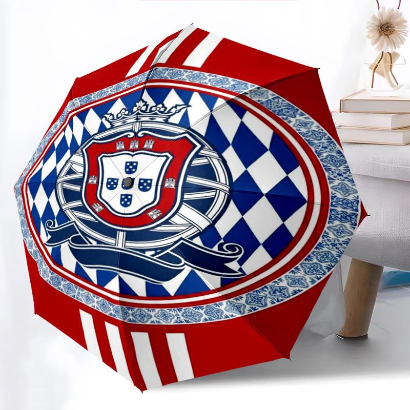 Portugal National Team Emblem Folding umbrella Suitable for all seasons Portable travel Umbrella Sun umbrella