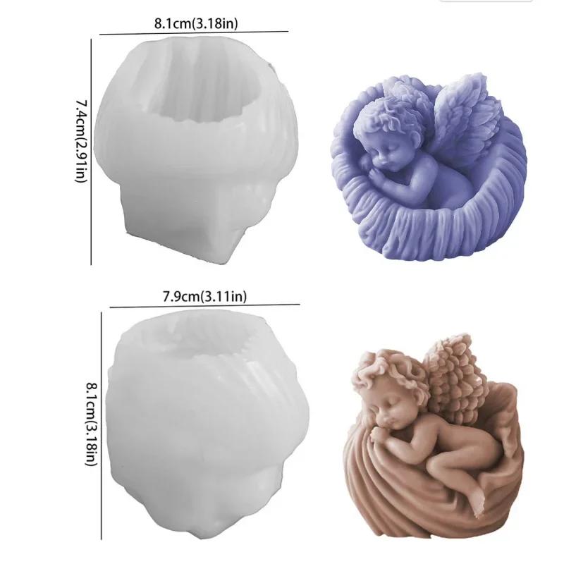 Resin Casting Molds for Christmas Angel Scented Candles, Shell Angel Candle Molds,Plaster Clay Epoxy Resin Molds,for Home Decor