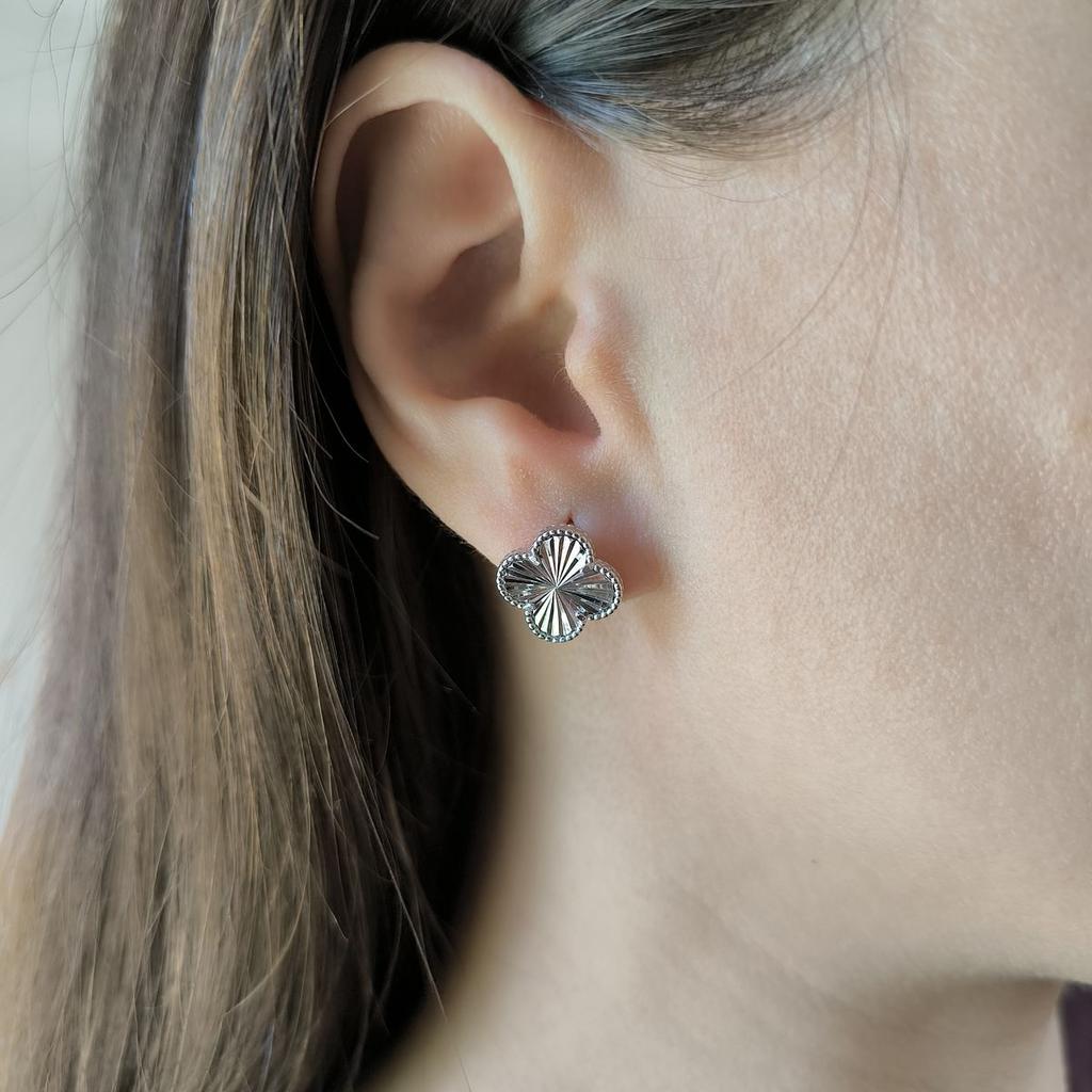 Серебряные серьги без камней (2183181)