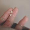 925 Silver Needle Simple Small Stud Earrings Round Cubic Zirconia Minimalist Stud Earrings Gift for Her