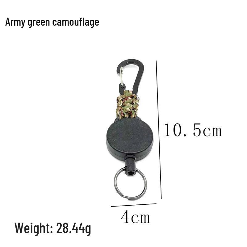 Tolex Retractable Steel Wire Key Holder with Belt Clip