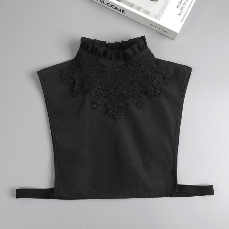 White Lapel Fake Collar Neck Decorative Chiffon Cotton Chocker Women Detachable False Collar Shirt Doll Lace Ladies Half Shirt