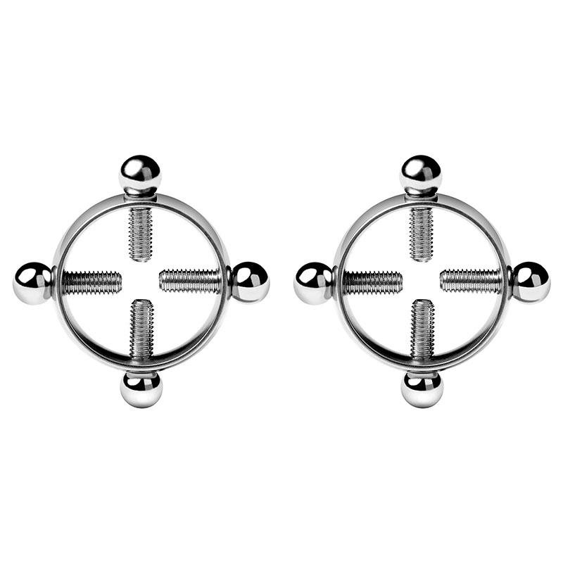 Morsetti per capezzoli regolabili in acciaio inossidabile con set di catene Clip per capezzoli da donna Bondage per il seno Schiava Giocattolo sessuale femminile
