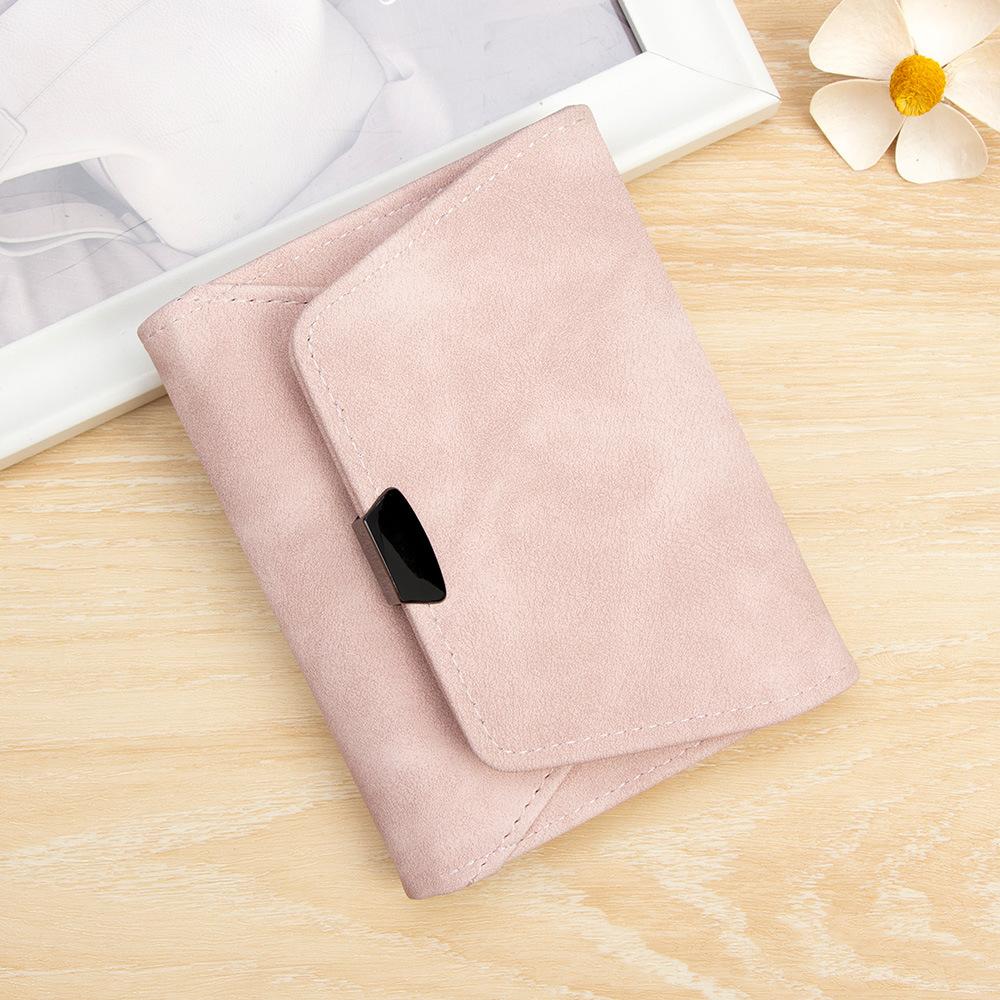 Women's Short Small Wallet, Retro Matte Leather Change Bag, Card Bag, Thin Wallet.