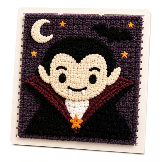 Yarn Art Decor Projects DIY Fabric Weaving Painting Kit, Halloween Christmas Crochet Kit for Decoration, Beginner Handmade Craft Project Set Holiday
