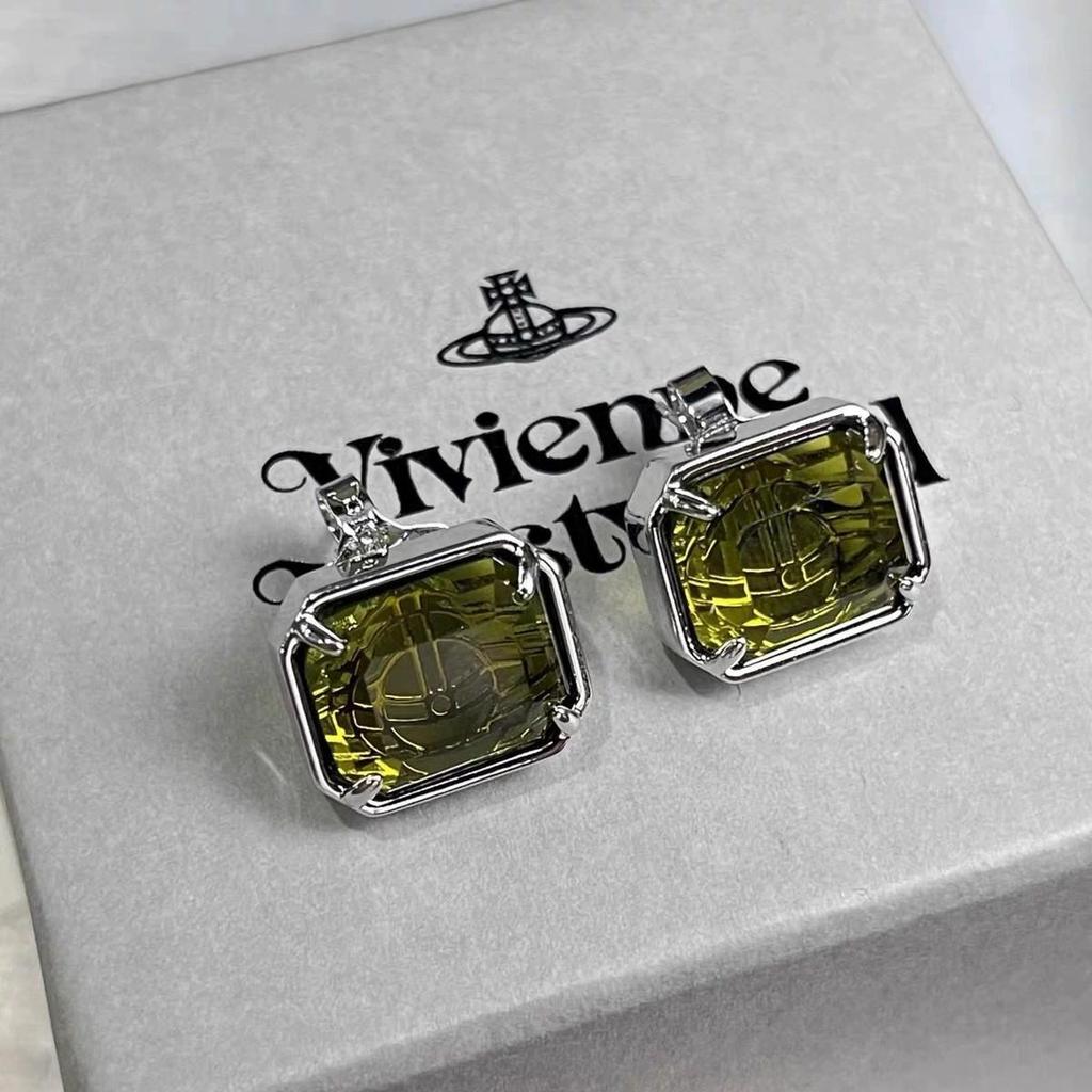 Empress Dowager Cixi Colorful Saturn Earrings & Clavicle Necklace