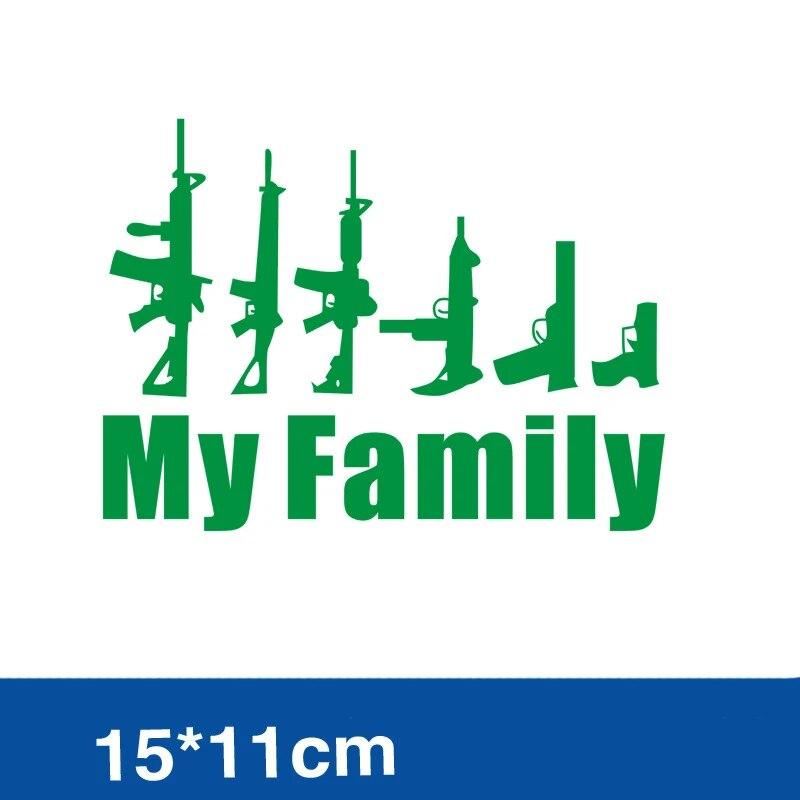 1PCS Hot Selling MY FAMILY Car Stickers Gun Decoration Car Motorcycle Electric Car Decoration Stickers