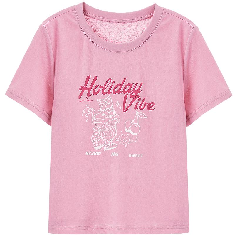 Betu Women s Summer Letter Print T-Shirt