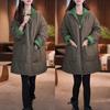 Giacca in Cotone Trendy con Collo Rialzato Spesso da Donna Versatile Vestibilità Slim Cappotto Invernale Caldo Capo d'Abbigliamento Esterno Reversibile