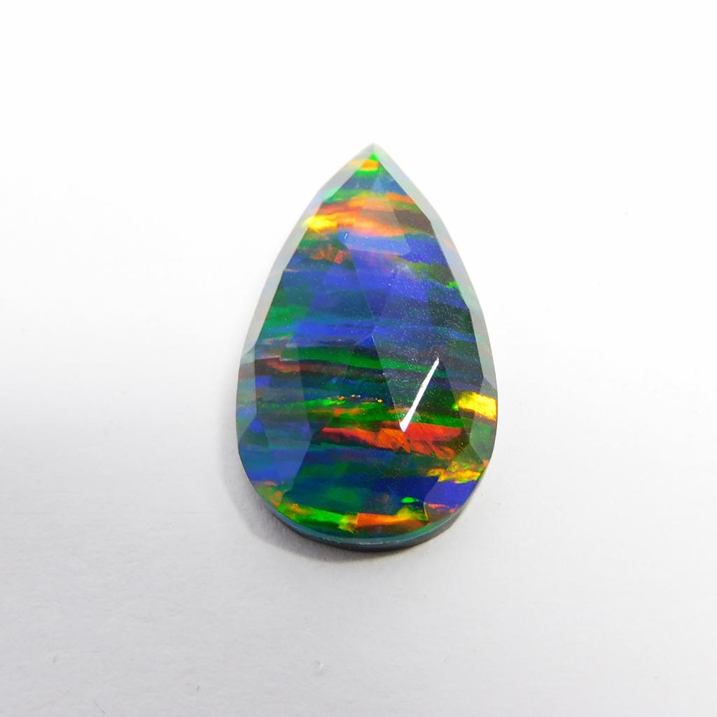 Lab-Created Opal Loose Gemstone 5.85 ct Pear Cut Multi Color October Birthstone for Gem Collections