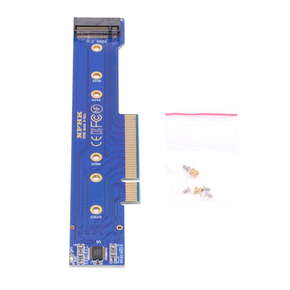 Cablecc Dual 2X NVME M.2 SSD To PCIE Express Gen4 X8 X16 RAID Card VROC Raid0 Hyper Adapter with Low Profile Bracket