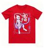 Pokémon Mewtwo Mew Printed Pure Cotton T-shirt for Men and Women Spring/Summer New Collection Fashion Short Sleeved Shirt