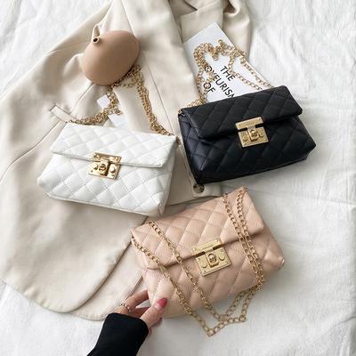 Kare Tokalı İşlemeli Çanta Kadın Çantası Moda Omuz Çantası