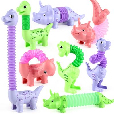 Dinosauří teleskopické trubice Fidget Hračka pro úlevu od stresu Interaktivní dekompresní hračka pro autisty, chlapci, dívky