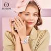 RORIOS and Analog Simple Stylish Quartz Popular with and Perfect for Casual Birthday Pink Men's Women's Watch, Design, Waterproof, Movement, Students,