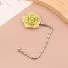 Elegant Gradient Rose Bag Purse Hook Portable Handbag Hanger Fashion Foldable Table Hook Organizer Desk Side Hooks