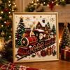 Christmas Diamond Painting Kit Pearl Art Santa Claus Framed DIY Craft for Home Wall Decor Holiday Gift