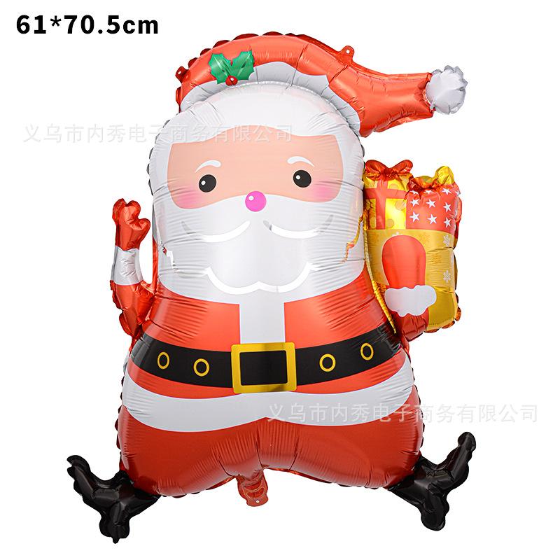 Christmas Balloons Special-Shaped Aluminum Film Balloons Santa Claus Merry Christmas Arrangements Christmas Eve Decorations