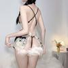 Private lace lingerie sexy straps seduction split halter suspender nightdress women