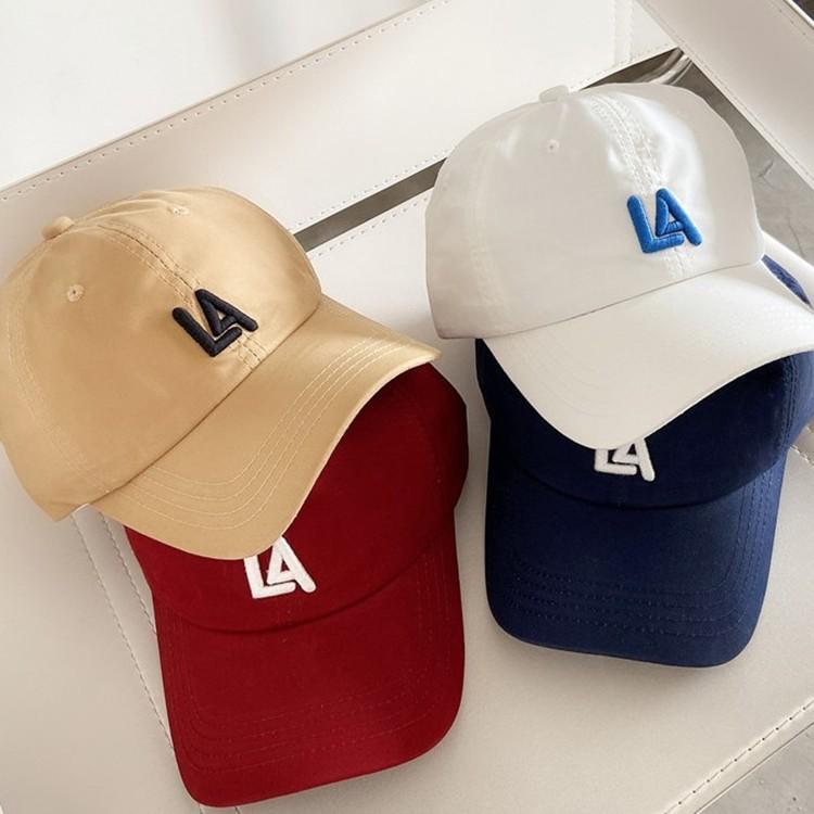 Internet celebrity hat women's spring and summer versatile LA letter baseball cap men's soft top casual sunshade cap tide