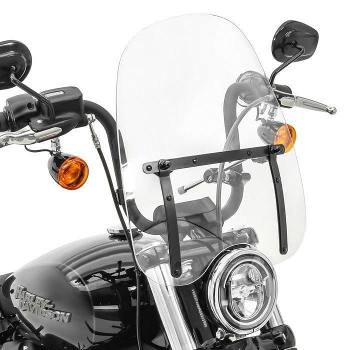 Windshield for Custom Motorcycles Wind Deflector Craftride CW1 Black Edition