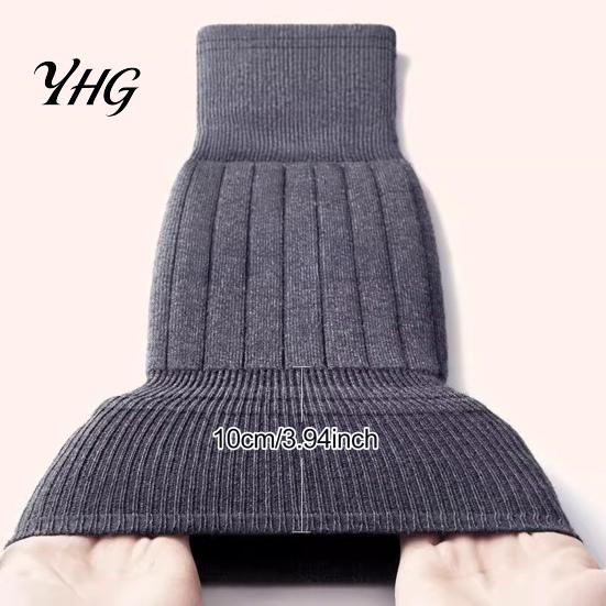 Outdoor Walking Leg Wraps 1 Pair Knit Warmers for Elderly Women, Soft Stretchy Winter Seniors Thick Knee Sleeves, Anti-slip Long Boot Socks
