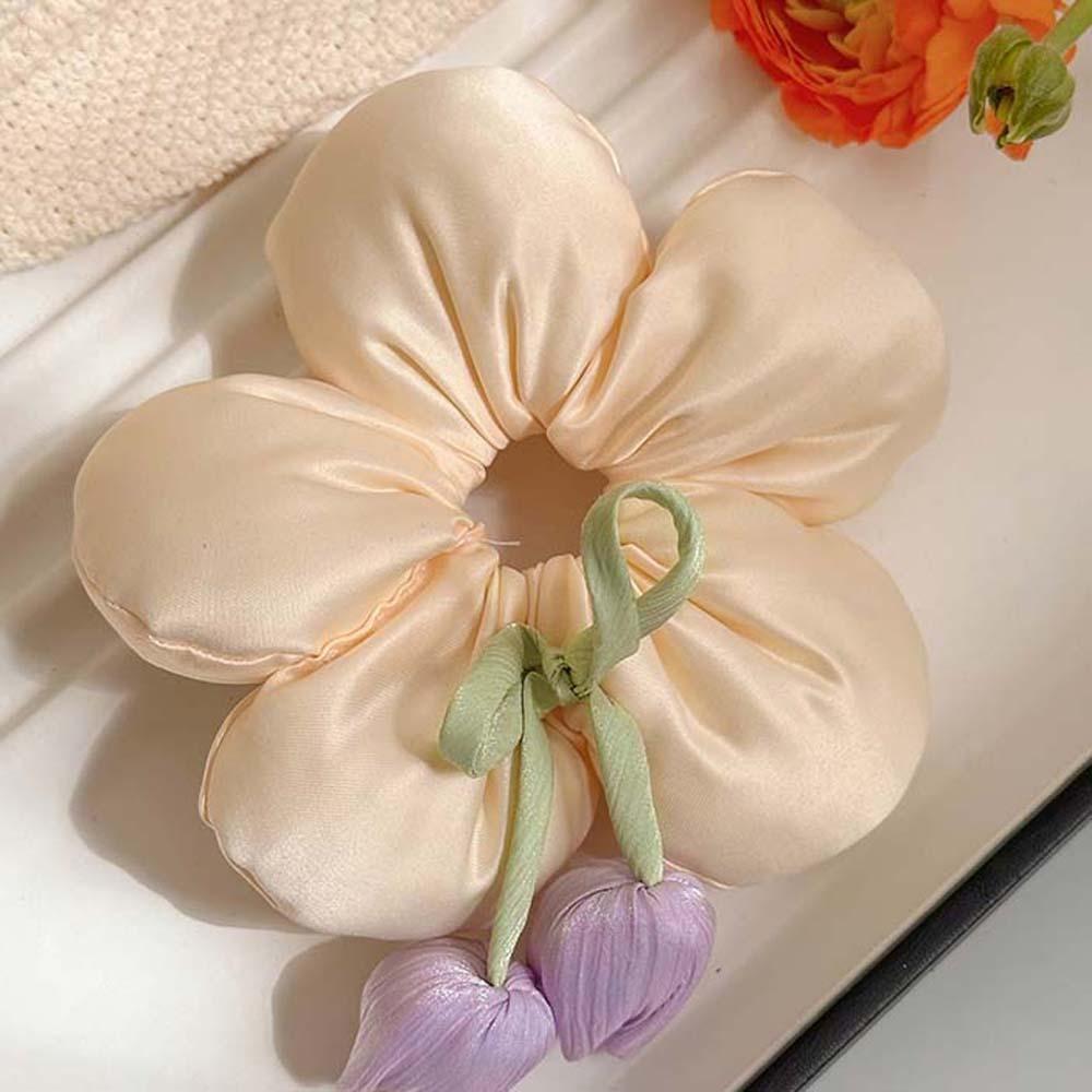 Übergroße Blumen-Haargummis Elastische Große Haargummis Tulpe Großes Haarband Zopfhalter