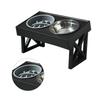 Gamelle surélevée pour chien 3 hauteurs réglables Soulagement de la pression Gamelle surélevée en acier inoxydable pour animal de compagnie chat
