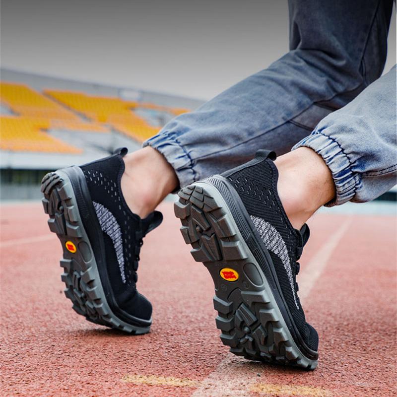 Oulylan Comfort Steel Toe Safety Footwear Male Anti-Smash Durable Work Protection Sneakers Summer Light Breathable Labor Shoes