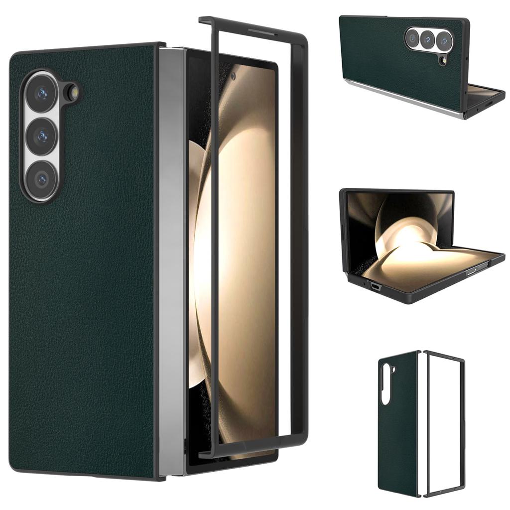 Für Samsung Galaxy Z Fold6 5G Hülle PU-Lederbeschichtete PC-Schutzhülle