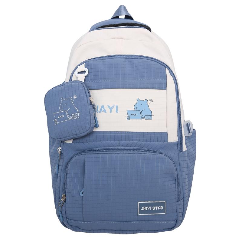 Женский рюкзак с цветными блоками — фото 21