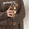 Retro oil painting flower lanyard suitable for 17 mobile phone case iphone premium feeling new