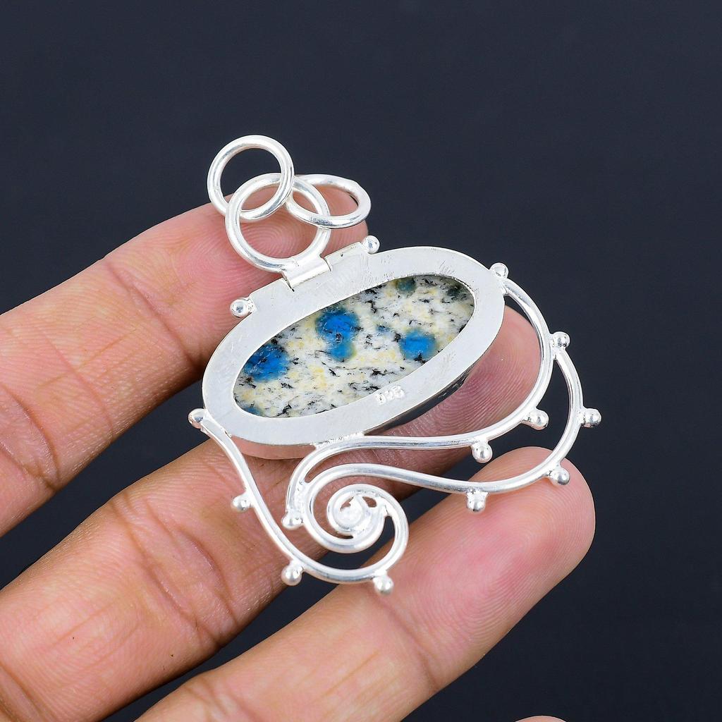 Sisters Day Sale K2 Jasper Stone Handmade Bezel Pendant Jewelry Sterling Silver