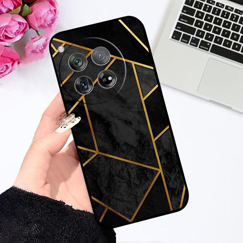 Case For OnePlus 12 Fundas 1+ 12 CPH2573 Floral Pattern TPU Silicone Phone Cover For One Plus 12R Capa CPH2585 Shockproof Bumper